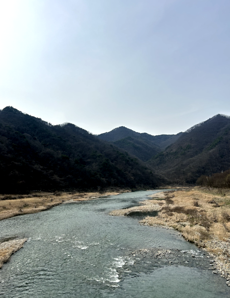 Passing a mountain river