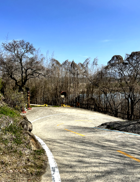 Steep bike path